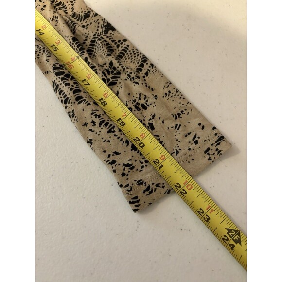 Peruvian Connection Tunic Swing Blouse Top L Boho Tan Black Lace Mandala Artsy - Picture 5 of 15